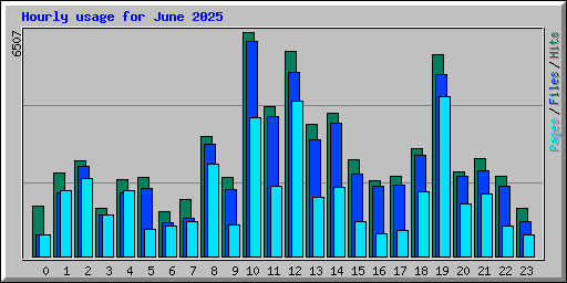 Hourly usage for June 2025